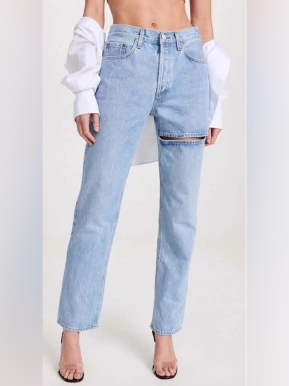 Agolde Lana Slice Midrise Straight Jean